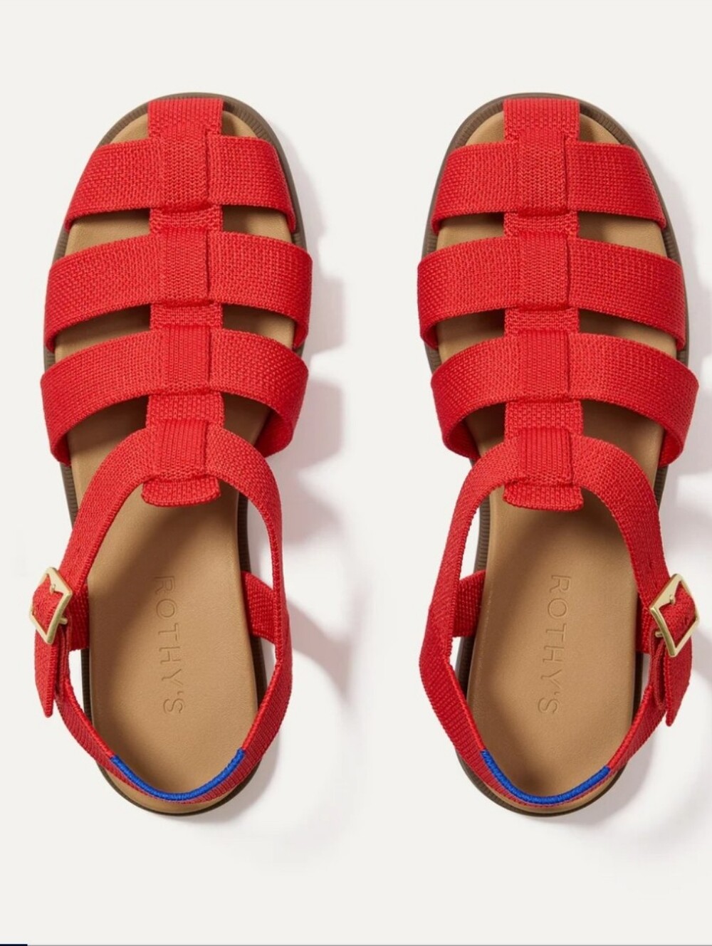 NEW Rothy's Fisherman Sandals In Scarlett Red Size 11.5